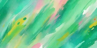 The primary subject of the image is a painting or drawing of a colorful, abstract scene. The setting is a green background, which adds to the vibrant colors of the artwork. The visual style appears to be a mix of digital art and traditional painting, creating a unique and eye-catching piece. The colors and mood of the artwork are lively and energetic, with a focus on the vivid hues and the overall aesthetic appeal.