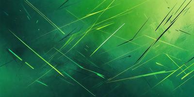 The primary subject of the image is a close-up of a green background with a pattern of green grass and yellow lines. The setting appears to be a painting or digital artwork, as the visual style suggests a creative and artistic approach. The dominant colors in the image are green and yellow, creating a lively and vibrant atmosphere.
