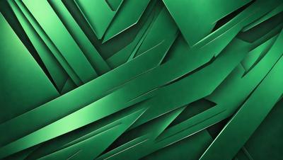 The primary subject of the image is a green geometric pattern, which appears to be a digital art or illustration. The setting is a green background, and the visual style is a combination of digital art and illustration. The dominant colors in the image are green, and the overall atmosphere is vibrant and lively.