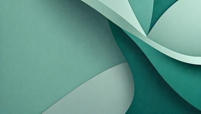 The primary subject of the image is a large, abstract painting featuring a green and white color scheme. The painting is displayed on a wall, creating a visually striking focal point. The setting is an art gallery or a personal collection, showcasing the artwork in a well-lit environment. The visual style is a combination of digital art and traditional painting techniques, resulting in a unique and captivating piece of art. The colors and mood convey a sense of tranquility and harmony, with the green and white colors ev