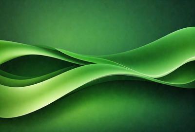The primary subject of the image is a green, curved, and swirling design. The setting is a green background, which complements the design. The visual style is a digital art or illustration, creating a unique and eye-catching pattern. The colors and mood are predominantly green, giving the image a fresh and lively atmosphere.
