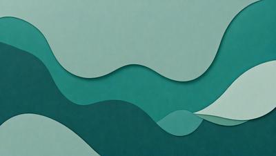 The primary subject of the image is a green wave, which is the main focus of the scene. The setting is a blue background, creating a contrasting color scheme. The visual style is a combination of digital art and illustration, giving the image a unique and artistic appearance. The dominant colors are green and blue, creating a calm and serene atmosphere.