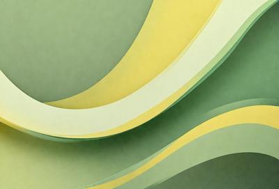 The primary subject of the image is a green and yellow striped pattern. The setting is a green background, and the visual style appears to be a digital art or illustration. The dominant colors are green and yellow, creating a lively and vibrant atmosphere.