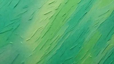 The primary subject of the image is a green and white painting featuring a pattern of green and white stripes. The setting is a wall, and the visual style appears to be a painting or drawing. The colors and mood of the image are predominantly green and white, creating a calm and soothing atmosphere.