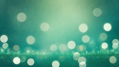 The primary subject of the image is a bright green background with a pattern of white lights. The setting appears to be a dark room, and the visual style is a combination of a photo and digital art. The dominant colors are green and white, creating a lively and vibrant atmosphere.