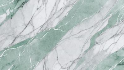 The image features a marble wall with a green and white striped pattern. The wall appears to be made of marble, giving it a luxurious and elegant appearance. The green and white stripes create a visually appealing contrast, making the wall stand out.