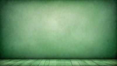 The primary subject of the image is a green wall with a green floor. The setting is a room with a green wall and a green floor. The visual style is a photo, and the colors and mood are predominantly green, creating a calm and serene atmosphere.