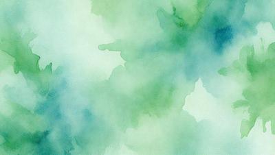 The primary subject of the image is a green, watercolor-style painting of a leafy plant. The setting is a watercolor painting, which gives the image a unique and artistic visual style. The colors and mood of the painting are predominantly green, creating a serene and natural atmosphere.