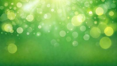 The primary subject of the image is a green background with a pattern of bright green and yellow dots. The setting appears to be a lush green field, possibly a forest or a park. The visual style of the image is a combination of a photo and digital art, creating a vibrant and colorful scene. The dominant colors in the image are green and yellow, giving it a fresh and lively atmosphere.