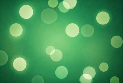 The primary subject of the image is a green background with a pattern of green and white lights. The setting is a dark background, and the visual style appears to be a digital art or illustration. The colors and mood of the image are predominantly green and white, creating a calm and serene atmosphere.