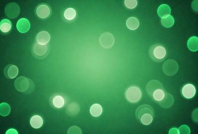 The primary subject of the image is a green background with a pattern of green and white lights. The setting appears to be a dark room, and the visual style is a digital art or illustration. The dominant colors are green and white, creating a calm and soothing atmosphere.