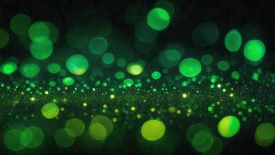 The primary subject of the image is a green light, which is the main focus of the scene. The setting is a dark background, creating a contrast with the green light. The visual style is a close-up of the green light, emphasizing its brightness and intensity. The colors and mood of the image are predominantly green, giving it a calm and serene atmosphere.