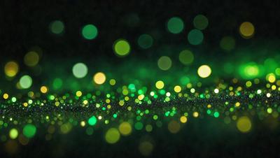 The primary subject of the image is a green light, which is the main focus of the scene. The setting is a dark background, creating a contrast with the green light. The visual style appears to be a digital art or illustration, as the light is depicted as a pattern or texture. The colors and mood of the image are predominantly green, giving it a calm and serene atmosphere.