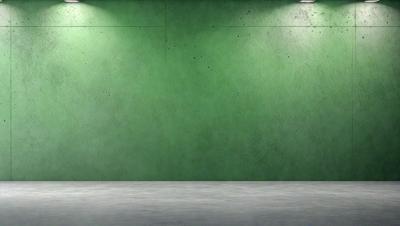 The primary subject of the image is a green wall. The setting is a room with a green wall, and the visual style is a photo. The dominant colors are green, and the overall atmosphere is calm and serene.