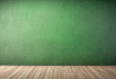 The primary subject of the image is a green wall with a green background. The visual style is a photo, and the colors and mood are predominantly green, creating a calm and serene atmosphere.