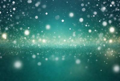 The primary subject of the image is a brightly lit, snowy scene with a blue background. The setting appears to be a winter landscape, possibly a nighttime cityscape. The visual style of the image is a combination of photo and digital art, creating a unique and captivating atmosphere. The dominant colors in the scene are blue and white, with the blue background and the white snow creating a serene and peaceful mood.