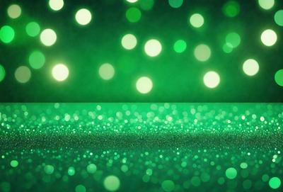 The primary subject of the image is a green background with a pattern of green lights. The setting appears to be a dark room, and the visual style is a close-up of the green lights. The colors and mood of the image are predominantly green, creating a calm and serene atmosphere.