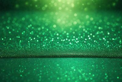 The primary subject of the image is a green background with a pattern of green and white lights. The setting appears to be a dark room, and the visual style is a close-up of the green background. The colors and mood of the image are predominantly green, creating a calm and serene atmosphere.