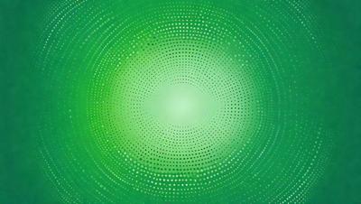 The primary subject of the image is a green circle with a pattern of white dots. The setting is a green background, which creates a contrast with the white dots. The visual style appears to be a digital art or illustration, as the dots are evenly spaced and the overall composition is well-defined. The colors and mood of the image are predominantly green and white, giving it a clean and fresh appearance.