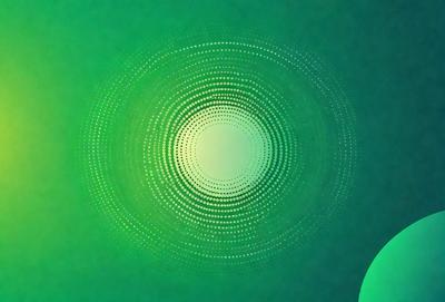 The primary subject of the image is a green circle with a pattern of dots on it. The setting is a green background, which creates a vibrant and lively atmosphere. The visual style appears to be a combination of a photo and digital art, as the circle has a distinctive pattern and the background is green. The colors and mood of the image are predominantly green, giving it a fresh and lively feel.