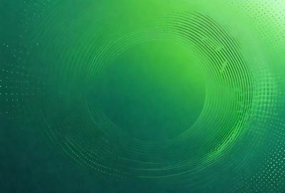 The primary subject of the image is a green circle, which appears to be a part of a larger, circular pattern. The setting is a green background, which complements the green circle. The visual style of the image is digital art, as it is a close-up of a digital pattern. The colors and mood of the image are predominantly green, creating a calm and soothing atmosphere.