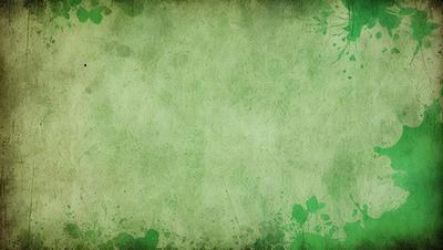 The primary subject of the image is a green background with a few green leaves scattered throughout. The setting appears to be a painting or drawing, with a focus on the green color and the leaf patterns. The visual style is artistic, and the colors and mood convey a sense of freshness and natural beauty.