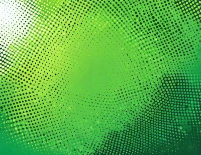 The primary subject of the image is a green background with a pattern of dots. The setting appears to be a close-up of the green background, which creates a visually interesting and unique pattern. The visual style of the image is a combination of a photo and a digital art, illustration, or drawing. The colors and mood of the image are predominantly green, creating a calm and soothing atmosphere.