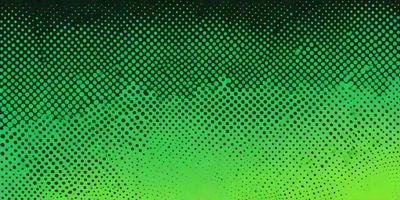 The primary subject of the image is a green background with a pattern of green dots. The setting appears to be a digital art or illustration, as the dots are arranged in a visually appealing manner. The visual style is a mix of digital art and pattern, creating a unique and eye-catching design. The colors and mood of the image are predominantly green, giving it a fresh and lively atmosphere.