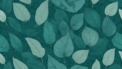 The image features a large, leafy green plant with many leaves, creating a lush and vibrant scene. The plant is the primary subject, and it is set against a blue background, which adds a sense of depth and contrast to the image. The visual style is a combination of photo and digital art, resulting in a realistic yet artistic representation of the plant. The dominant colors are green and blue, creating a serene and calming atmosphere.