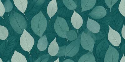The image features a large green leaf pattern, which is the primary subject. The setting is a blue background, creating a visually appealing contrast. The visual style is a combination of a photo and digital art, as it appears to be a close-up of a leaf pattern. The colors are predominantly green, with a few other shades of green, creating a calm and natural atmosphere.