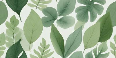 The image features a collection of green leaves, possibly from a plant or a painting. The leaves are arranged in various positions, creating a visually appealing composition. The primary subject of the image is the green leaves, which are the main focus of the scene. The setting is a white background, which provides a clean and uncluttered environment for the leaves. The visual style of the image is a combination of realistic and artistic elements, as the leaves are depicted in a way that resembles a painting or a natural scene