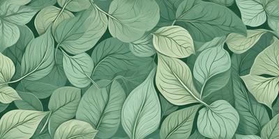 The image features a large green leafy plant with many leaves, creating a lush and vibrant scene. The plant is the primary subject, and it is set against a green background, which adds to the natural and serene atmosphere of the image. The visual style is a combination of photo and digital art, resulting in a realistic yet artistic representation of the plant. The dominant colors are green, which creates a sense of freshness and growth, and the overall mood is one of tranquility and harmony with nature.