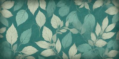 The primary subject of the image is a pattern of leaves, which are the main objects in the scene. The leaves are arranged in a leafy pattern, creating a visually appealing design. The setting is a blue background, which adds to the overall atmosphere of the image. The visual style of the image is a combination of photo and digital art, as it appears to be a close-up of a leafy pattern, but the blue background suggests that it could be a digital art creation. The colors and mood of the image are pre