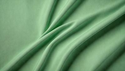 The primary subject of the image is a green fabric, which appears to be a piece of cloth or a curtain. The setting is a room with a green background, which adds to the overall atmosphere. The visual style of the image is a close-up of the green fabric, showcasing its texture and details. The colors and mood of the image are predominantly green, creating a calm and soothing ambiance.