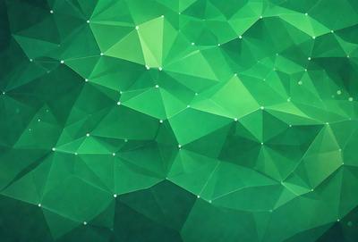 The primary subject of the image is a green geometric pattern, which is the main focus of the image. The setting is a green background, and the visual style appears to be a digital art or illustration. The dominant colors in the image are green, and the overall atmosphere is vibrant and lively.