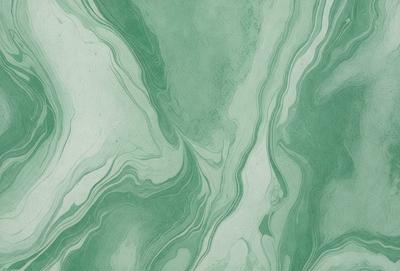 The primary subject of the image is a close-up of a green and white patterned wallpaper. The setting is a bathroom, as indicated by the presence of a green and white tiled wall. The visual style is a digital art, as the image appears to be a digital rendering of the wallpaper. The dominant colors are green and white, creating a calm and soothing atmosphere.