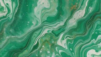 The image features a green and white swirling pattern, which appears to be a painting or a digital artwork. The primary subject is the intricate design, and the setting is a green background. The visual style suggests that the image is a creative and artistic representation, possibly inspired by nature or abstract patterns. The colors and mood convey a sense of depth and complexity, with the green and white colors creating a harmonious and visually appealing composition.