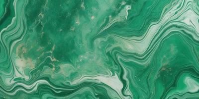 The image features a close-up of a green, swirling, and patterned surface, possibly a piece of art or a textured wall. The primary subject is the intricate design and vibrant colors of the green background. The setting appears to be a room with a focus on the artistic or decorative aspect of the space. The visual style is a combination of artistic expression and natural patterns, creating a unique and captivating atmosphere.