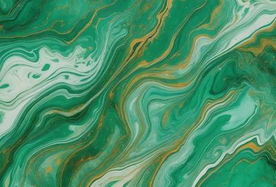The primary subject of the image is a green and yellow swirling pattern, which appears to be a digital art or illustration. The setting is a green background, and the visual style is a combination of digital art and illustration. The dominant colors are green and yellow, creating a vibrant and lively atmosphere.