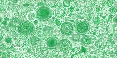 The primary subject of the image is a green and white patterned surface, which appears to be a piece of art or a decorative item. The setting is a close-up view of the pattern, showcasing the intricate details and colors. The visual style is a combination of digital art and illustration, as the pattern is created using a computer or digital tools. The colors and mood of the image are predominantly green and white, giving it a clean and fresh appearance.