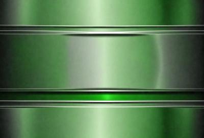 The primary subject of the image is a green and silver striped surface. The setting is a close-up of the striped surface, which appears to be a metal or plastic material. The visual style is a photo, capturing the details of the striped surface. The colors and mood of the image are predominantly green and silver, creating a modern and sleek appearance.