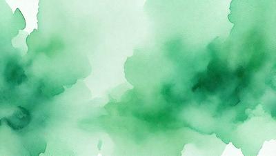 The primary subject of the image is a green watercolor painting. The setting is a watercolor painting of a green background, which creates a lush and vibrant atmosphere. The visual style is a watercolor painting, which gives the image a unique and artistic appearance. The colors and mood of the image are predominantly green, creating a sense of freshness and tranquility.