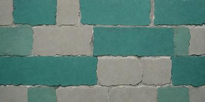 The primary subject of the image is a green and blue brick wall. The setting is a brick wall with a green and blue color scheme. The visual style is a close-up of the brick wall, showcasing its texture and design. The colors and mood of the image are vibrant and lively, with the green and blue tones creating a sense of freshness and energy.