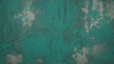 The primary subject of the image is a blue wall with a greenish tint. The setting is a room with a blue and green color scheme. The visual style is a combination of a photo and a digital art, illustration, or drawing. The dominant colors are blue and green, creating a calm and soothing atmosphere.