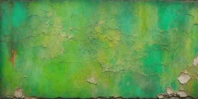 The primary subject of the image is a green background with a mottled texture, giving it a worn and aged appearance. The setting is a close-up of the green background, which is the main focus of the image. The visual style is a combination of a photo and digital art, creating a unique and intriguing visual effect. The colors and mood of the image are predominantly green, with a slightly faded and worn appearance, giving it a nostalgic and timeless feel.