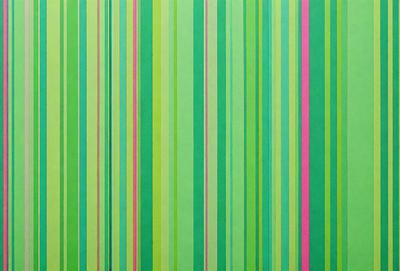 The primary subject of the image is a green and pink striped pattern. The setting is a wall, and the visual style appears to be a digital art or illustration. The dominant colors are green and pink, creating a lively and vibrant atmosphere.