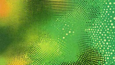 The primary subject of the image is a close-up of a green and yellow pattern, which appears to be a digital art or illustration. The setting is a green and yellow background, creating a vibrant and lively atmosphere. The visual style is a mix of digital art and illustration, with a focus on the intricate pattern. The colors and mood of the image are predominantly green and yellow, giving it a fresh and lively feel.
