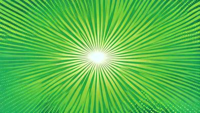 The primary subject of the image is a bright green light, which appears to be a sun or a light source. The setting is a green background, which complements the green light. The visual style is a digital art or illustration, as the light source is depicted in a stylized manner. The colors and mood of the image are predominantly green, creating a calm and serene atmosphere.