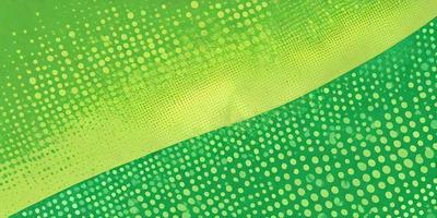 The primary subject of the image is a green background with a pattern of dots. The setting appears to be a colorful and vibrant environment. The visual style of the image is a combination of a photo and digital art, creating a unique and eye-catching design. The colors and mood of the image are predominantly green, with a lively and energetic atmosphere.