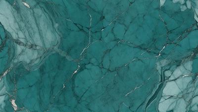 The primary subject of the image is a close-up of a blue marble wall with a pattern of white veins. The setting is a room with a blue-green marble wall, which serves as the background. The visual style is a close-up of the marble wall, showcasing its unique texture and pattern. The colors and mood of the image are predominantly blue and green, creating a serene and calming atmosphere.